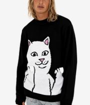 RIPNDIP Lord Nermal Flippy Knitty Sweatshirt (black)