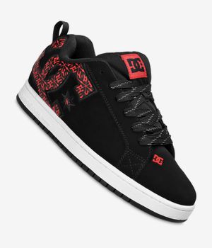 DC Court Graffik Schoen (black white red)