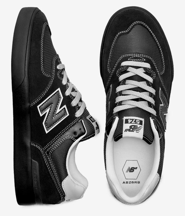 New Balance Numeric 574 Scarpa (black black white)