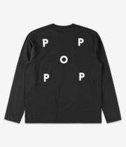 Pop Trading Company Logo Longues Manches (black white)