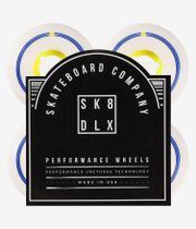 skatedeluxe Retro Conical Rollen (white yellow) 53mm 100A 4er Pack