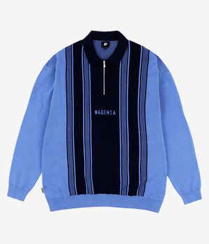 Magenta 1984 Knit Polo Sweatshirt (blue)