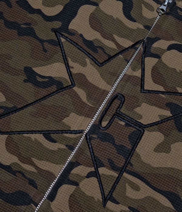 Carpet Company C-Star Thermal Zip-Sweatshirt avec capuchon (camo)