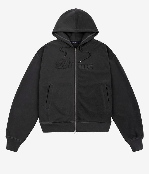 Dime Reverse French Terry Zip-Hoodie (vintage black)
