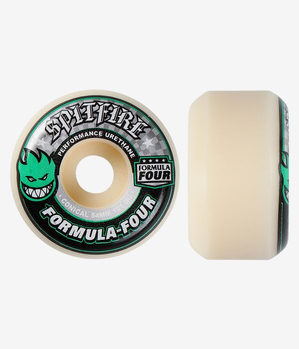 Spitfire Formula Four Conical Rollen (white green) 54 mm 101A 4er Pack