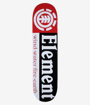 Element Team Section Twig 7.375" Skateboard Deck (black white red)