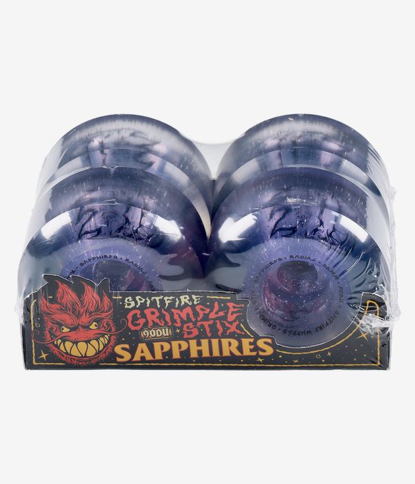 Spitfire x Grimple Stix Grimple Dust Sapphires Radial Roues (clear silver glitter) 58 mm 90A 4 Pack