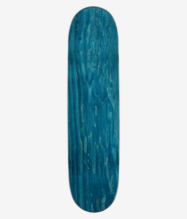 Jart Stay High A Weed Odyssey 8.25" Skateboard Deck, full top view: solid teal stained wood-grain surface with visible truck mount holes, no printed graphics or text. Clean studio image; white background.