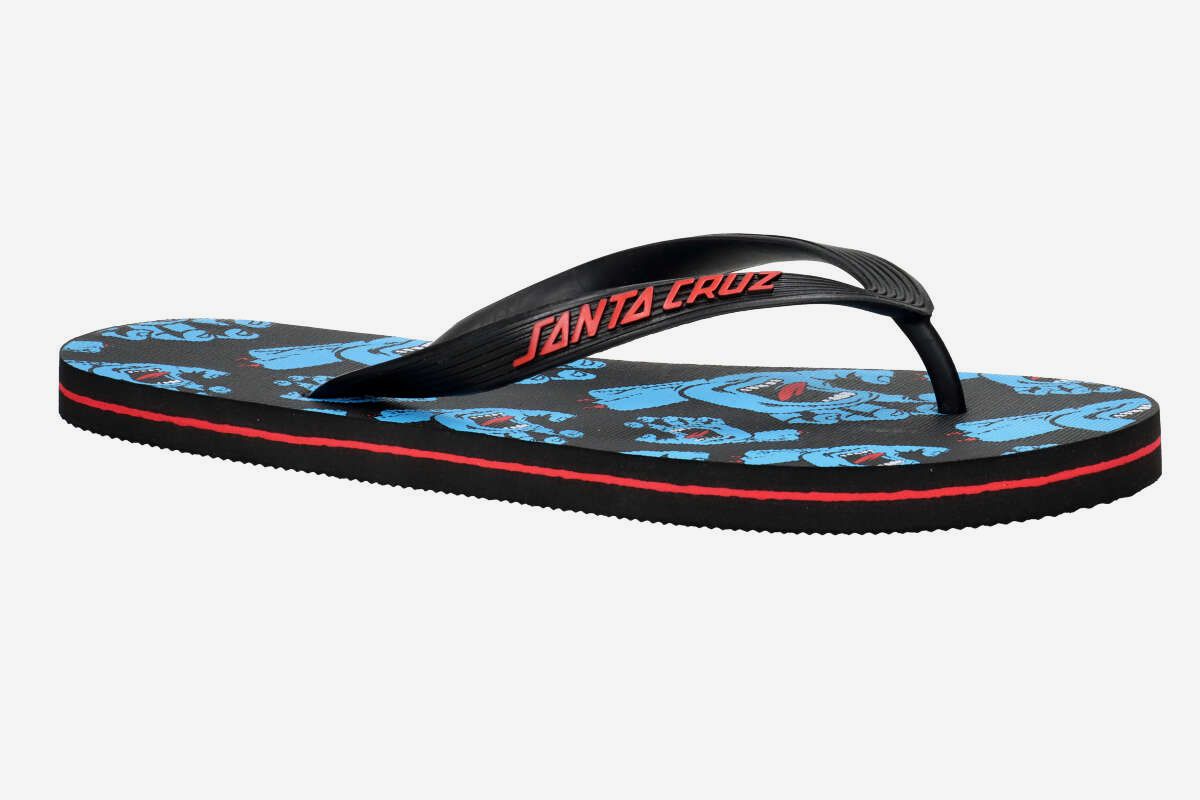 Santa Cruz Screaming Hands Drift Flip Flop Slaps (black blue)