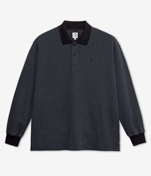 Polar LS Houndstooth Polo-Shirt (black grey)