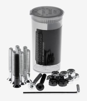 skatedeluxe Premium Bolts 1 1/2" Kit di montaggio (silver black) Esagono cavo Testa svasata