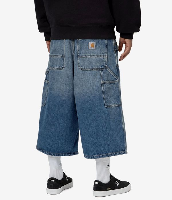 Carhartt WIP Double Knee Pant Shorts (blue old used wash)