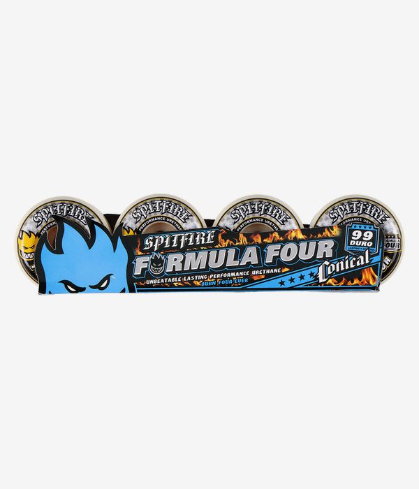Spitfire Formula Four Conical Rollen (white yellow) 54mm 99A 4er Pack
