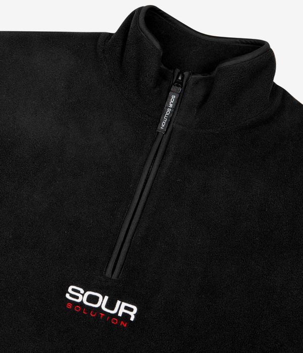 SOUR SOLUTION Micro Fleece Half Zip Sweater (black)