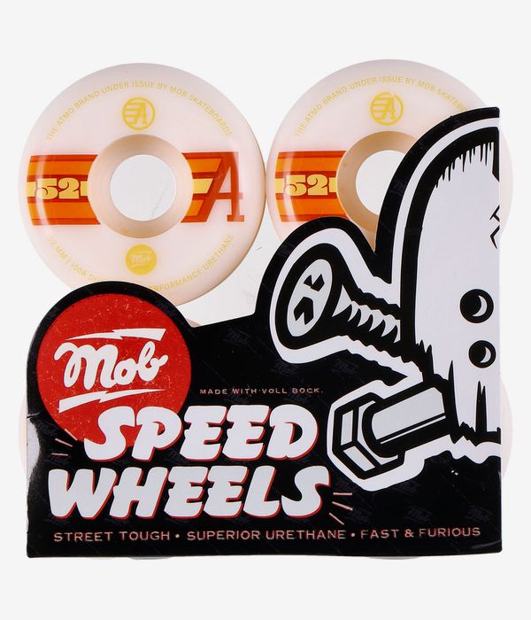 MOB x Atmo Flag Wheels (white) 52mm 100A 4 Pack