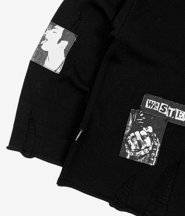 Wasted Paris Taunt Ripped Sweatshirt (black)