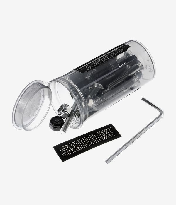 skatedeluxe Premium Bolts 1 1/2" Kit di montaggio (silver black) Esagono cavo Testa svasata