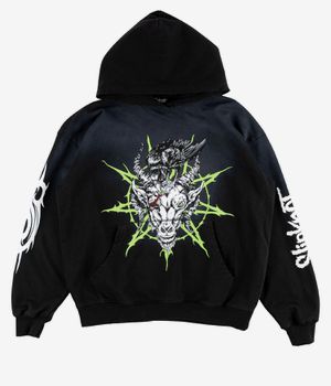 Welcome x Slipknot Ravenous Distressed Sun Fade Felpa Hoodie (black fade)