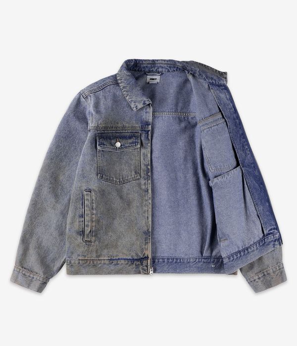 Obey Base Trucker Jacket (heavy vintage light indigo)