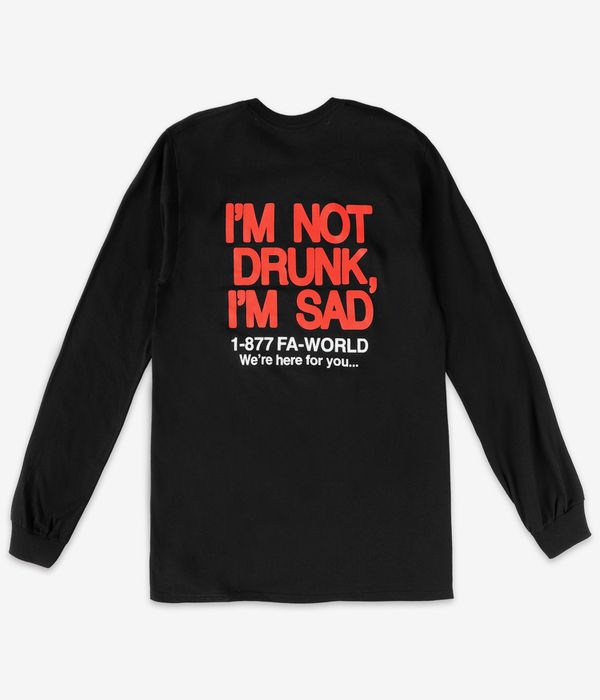 Fucking Awesome Drunk And Sad Longues Manches (black)