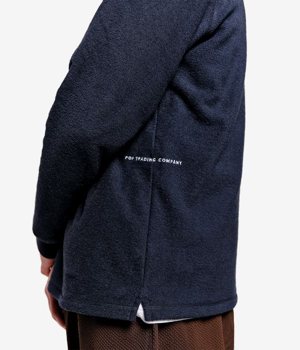 Pop Trading Company Terry Rugby Polo Sweater (navy)