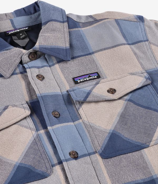 Patagonia LW Insulated Fjord Flannel Shirt (william smolder blue)