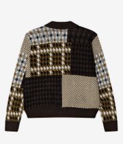 Obey Patchwork Cardigan (brown multi)