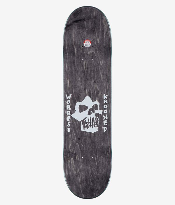 Krooked Worrest Skulls And Bolts Twin Tail Slick 8.3" Skateboard Deck (multi)