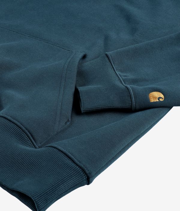 Carhartt WIP Chase Neck Zip Sweatshirt (duck blue gold)