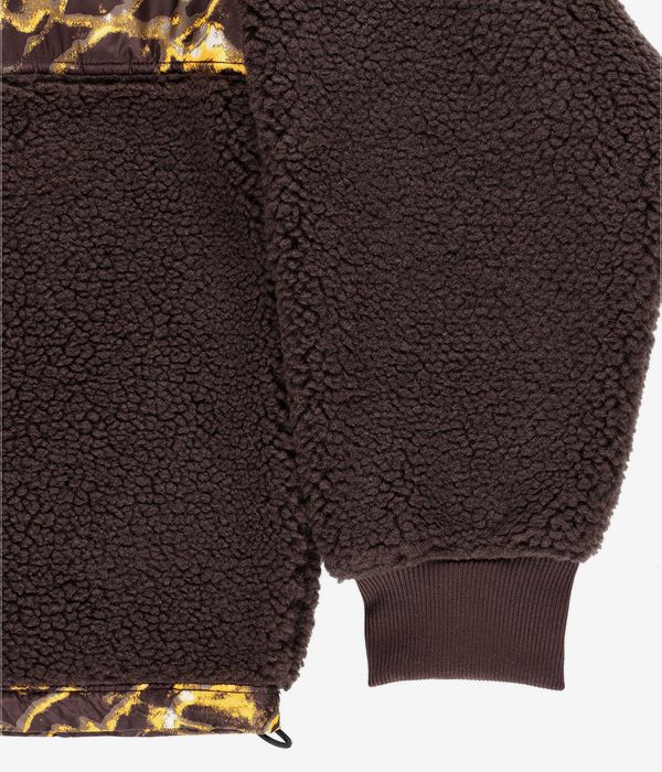 The North Face Print Platte High Pile 1/4-Zip Fleece Jas (coal brown)