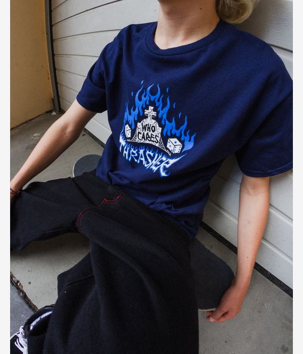 Thrasher x Neckface Who Cares T-Shirt (navy)