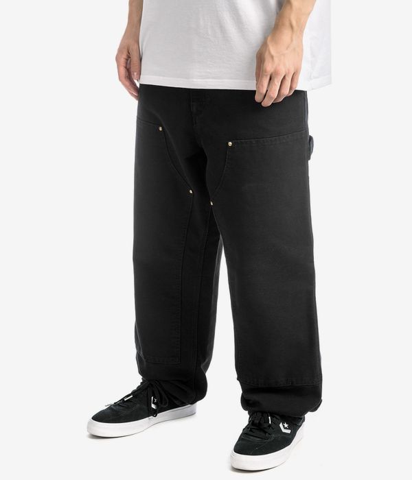 Carhartt WIP Double Knee Organic Pant Dearborn Pantalons (black aged canvas)