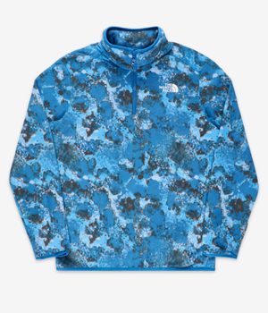 The North Face 100 Glacier Printed 1/4-Zip Sweatshirt (glacier adriatic blue moss camo)