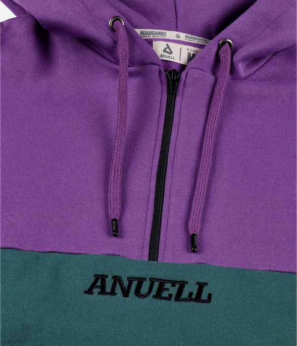 Anuell Ventor Organic Half Bluza z Kapturem na Zamek (purple jungle)
