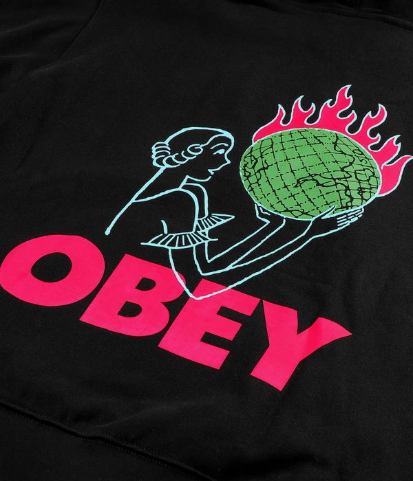 Obey World In Flames sweat à capuche (black)