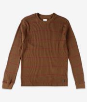 RVCA Dayshift Thermal Stripe Longues Manches (bombay brown)