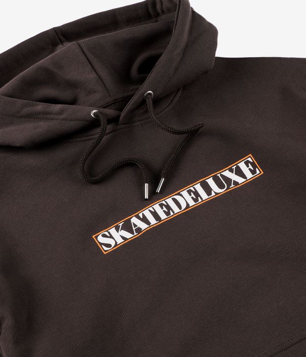 skatedeluxe Square Organic sweat à capuche (dark brown)