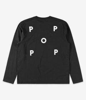 Pop Trading Company Logo Longues Manches (black white)