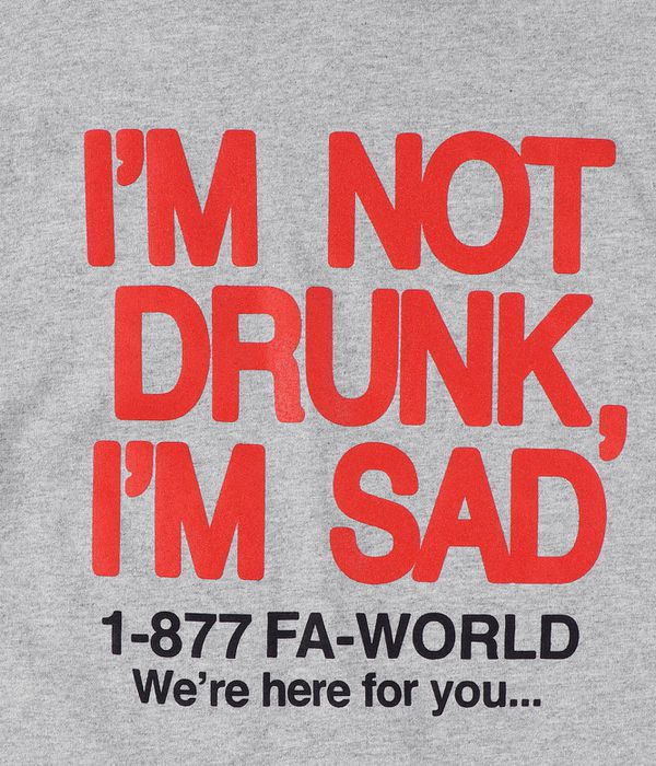 Fucking Awesome Drunk And Sad Longues Manches (heather grey)