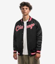 Shop Mitchell Ness Chicago Bulls Lightweight Satin Jacket black