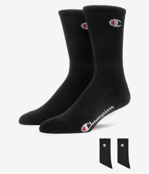 Champion Logo Socken EU 39-46 (black) 3er Pack