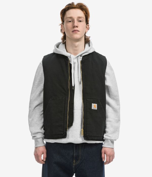 Carhartt WIP Classic Organic Dearborn Vest (black stone canvas)