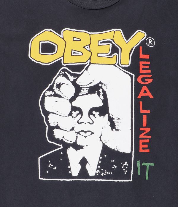 Obey Legalize It T-Shirty (pigment vintage black)