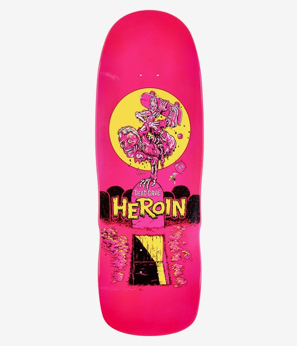 Heroin Skateboards Dead Dave Zombie 10.4" Skateboard Deck (pink)