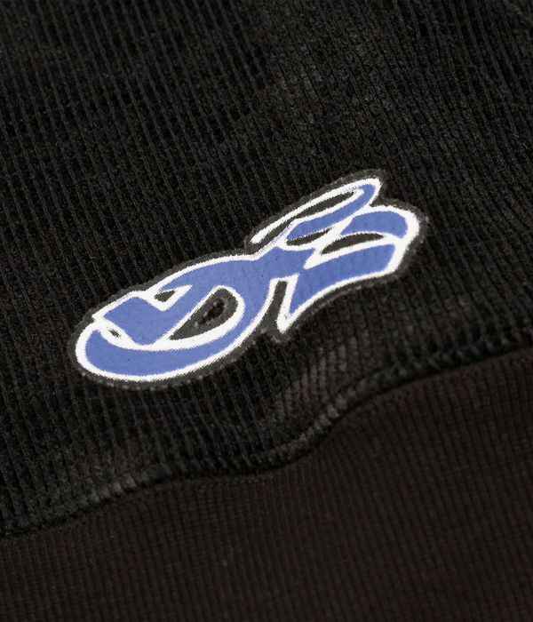 Yardsale Sprayed Waffle Bluza z Kapturem na Zamek (black)