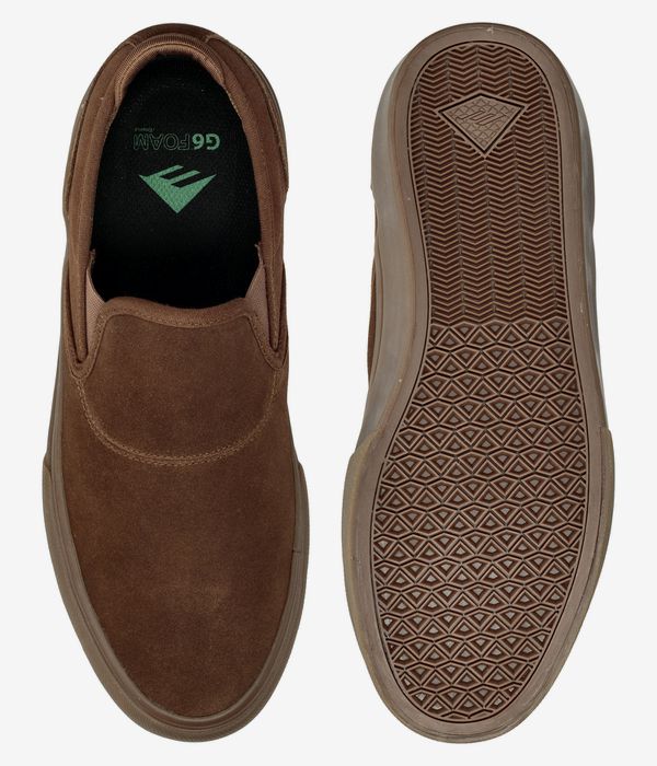 Emerica Wino G6 Slip-On Shoes (brown gum)