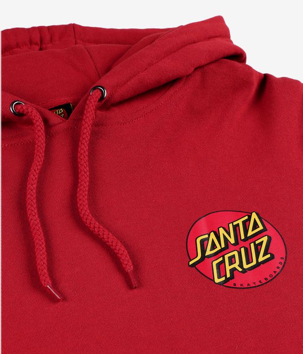 Shop Santa Cruz Classic Dot Chest Hoodie dark rust online skatedeluxe