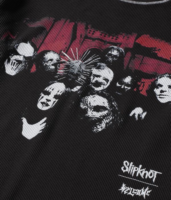 Welcome x Slipknot Masks Contrast Stitch Thermal Knit Long sleeve (black white)