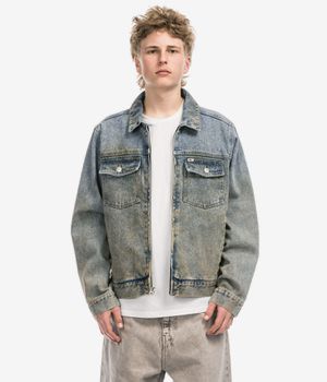 Obey Base Trucker Jacket (heavy vintage light indigo)