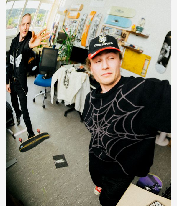 skatedeluxe Spider Organic Knit Felpa (black grey)